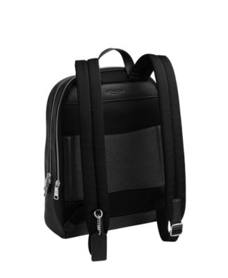 Men's Wade Coated Canvas and Crossgrain Leather Backpack