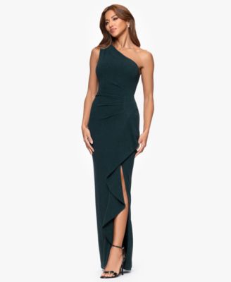 Women's Long One-Shoulder Ruffle Dress