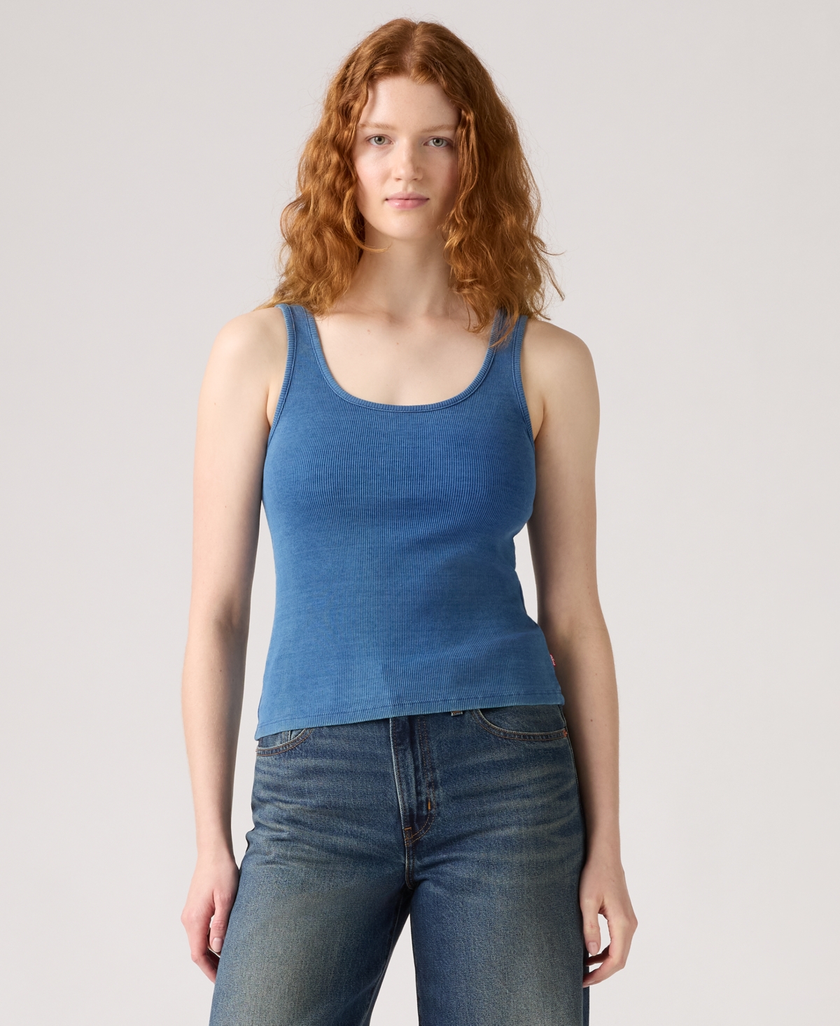 Levi's Essential Rib Tank Top In Blue