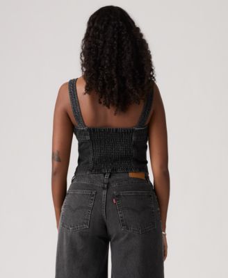 Women's Cotton Drea Rhinestone Denim Tank Top