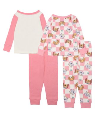 Toddler Girls' Tight Fit Tops and Pants, 4-Piece Set