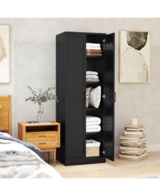 70'' Storage Cabinet Freestanding Pantry Cabinet w/2 Doors & 5 Shelves