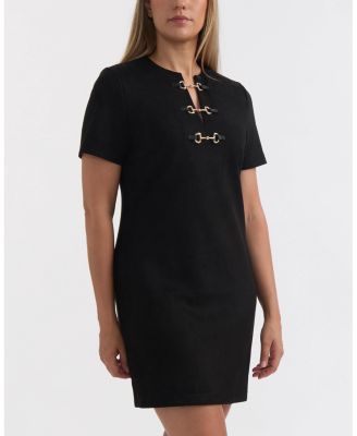 Women's Faux Suede Metal-Detail Dress