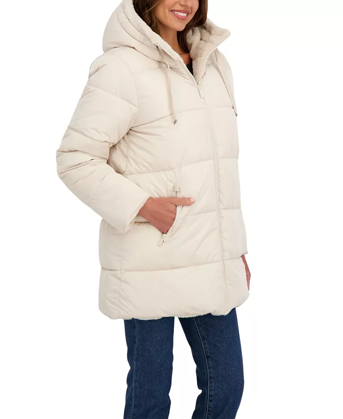 Women's 3/4 Reversible Puffer Jacket - thumbnail 3