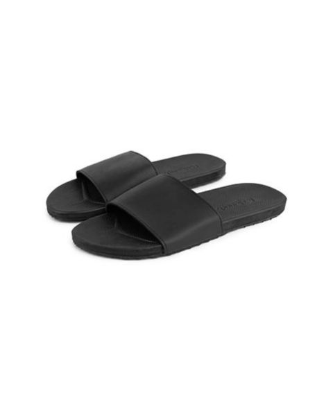 Сандалии Feelgoodz Unisex Banyan Rubber Spa/Shower Slide, цвет: Чёрный