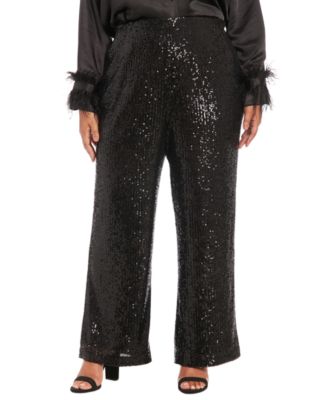 Muse Plus Size Sequin Pull-On Pants - Macy's