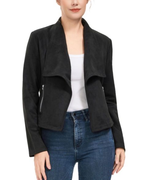 Женские куртки kimi + kai Faux Suede Open Front Jacket