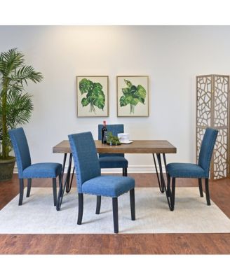 5-Pc wood Amisos Hairpin Dining Table with 4 Chairs Dining Set