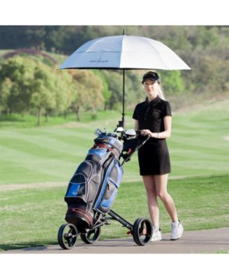 Foldable Aluminum Golf Push Cart with Accessories