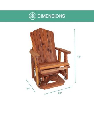 Cedar Adirondack Swivel Glider