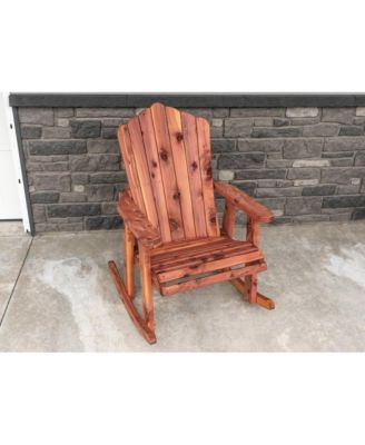 Cedar Adirondack Rocking Chair