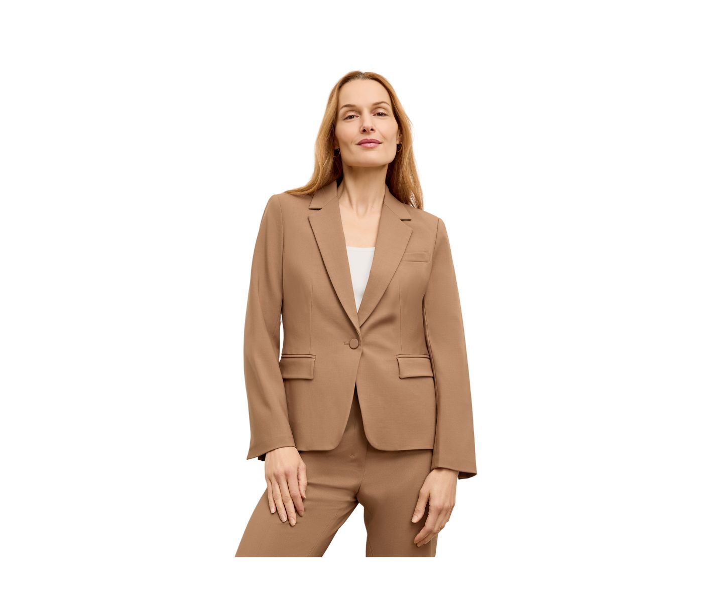Женский пиджак M.M.LaFleur Yasmine Blazer - Wool Twill, цвет: Седельно-коричневый — фото 1