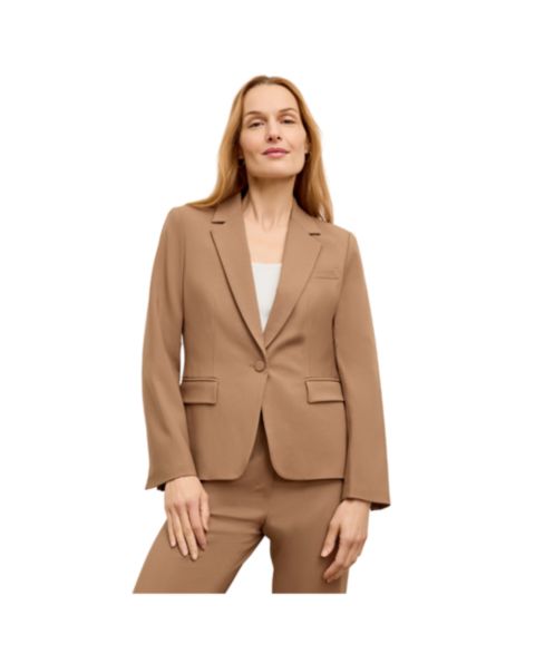 Женский пиджак M.M.LaFleur Yasmine Blazer - Wool Twill, цвет: Седельно-коричневый
