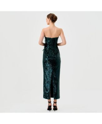 Edith Scoop Strapless Midaxi