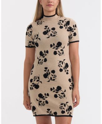 Women's Floral Short Sleeve Sweater Dress