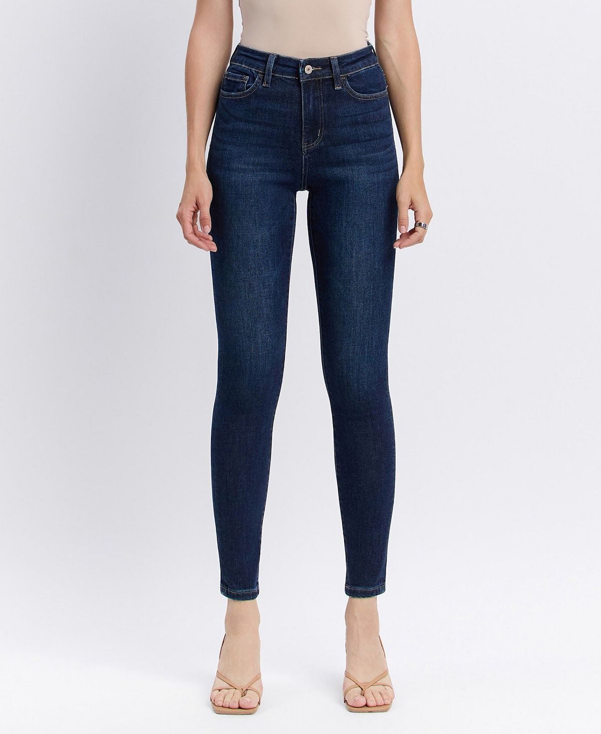 Vervet Women's High Rise Ankle Skinny Jeans view 1 — MAYCSS fashion products