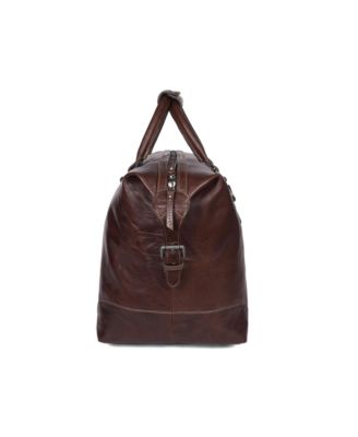 Full-Grain Leather Travel Duffle Bag with Shoulder Strap, Spacious Interior, and Vintage-Inspired Design – Ideal for Weekend Getaways, Business Trips, or Cabin Retreats