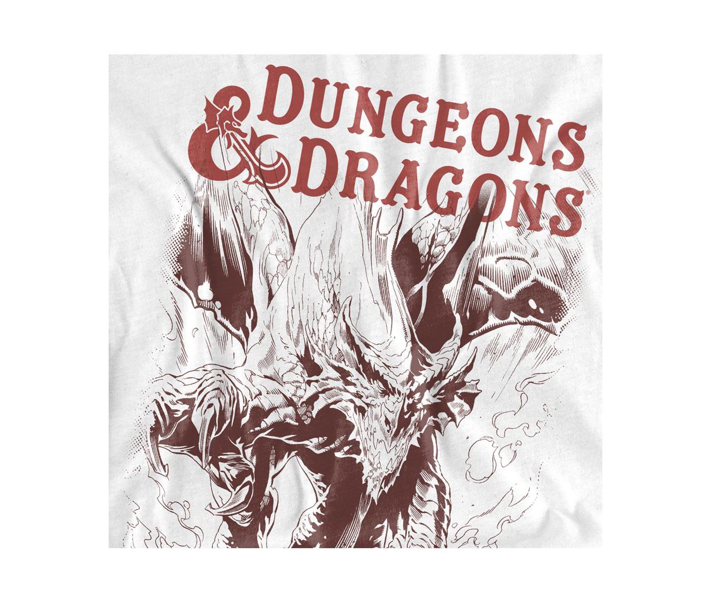 Мужская футболка D&D Big & Tall Dungeons and Dragons Striking Dragon, цвет: Белый — фото 3