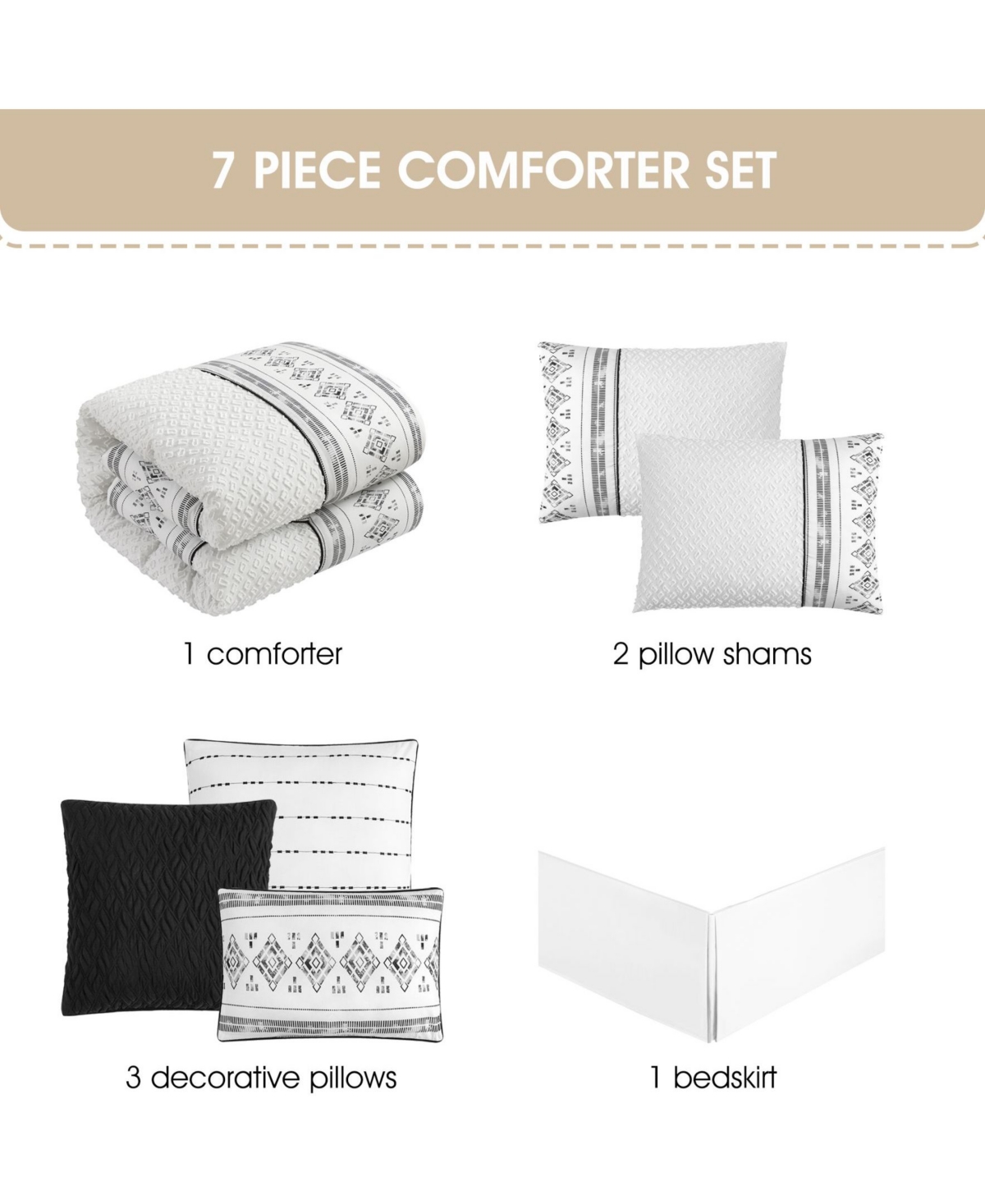 Stratford Park Galilea Geometric 7-pc. Comforter Set, California King In Multi