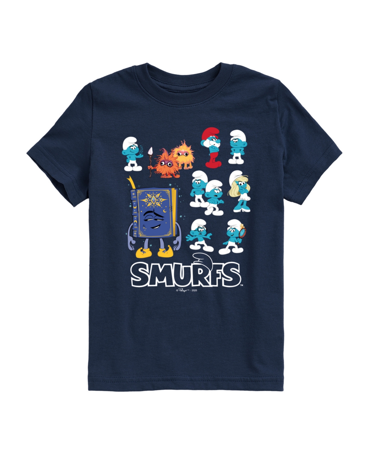 Smurfs Big Boys Character Graphic T-shirt In Blue