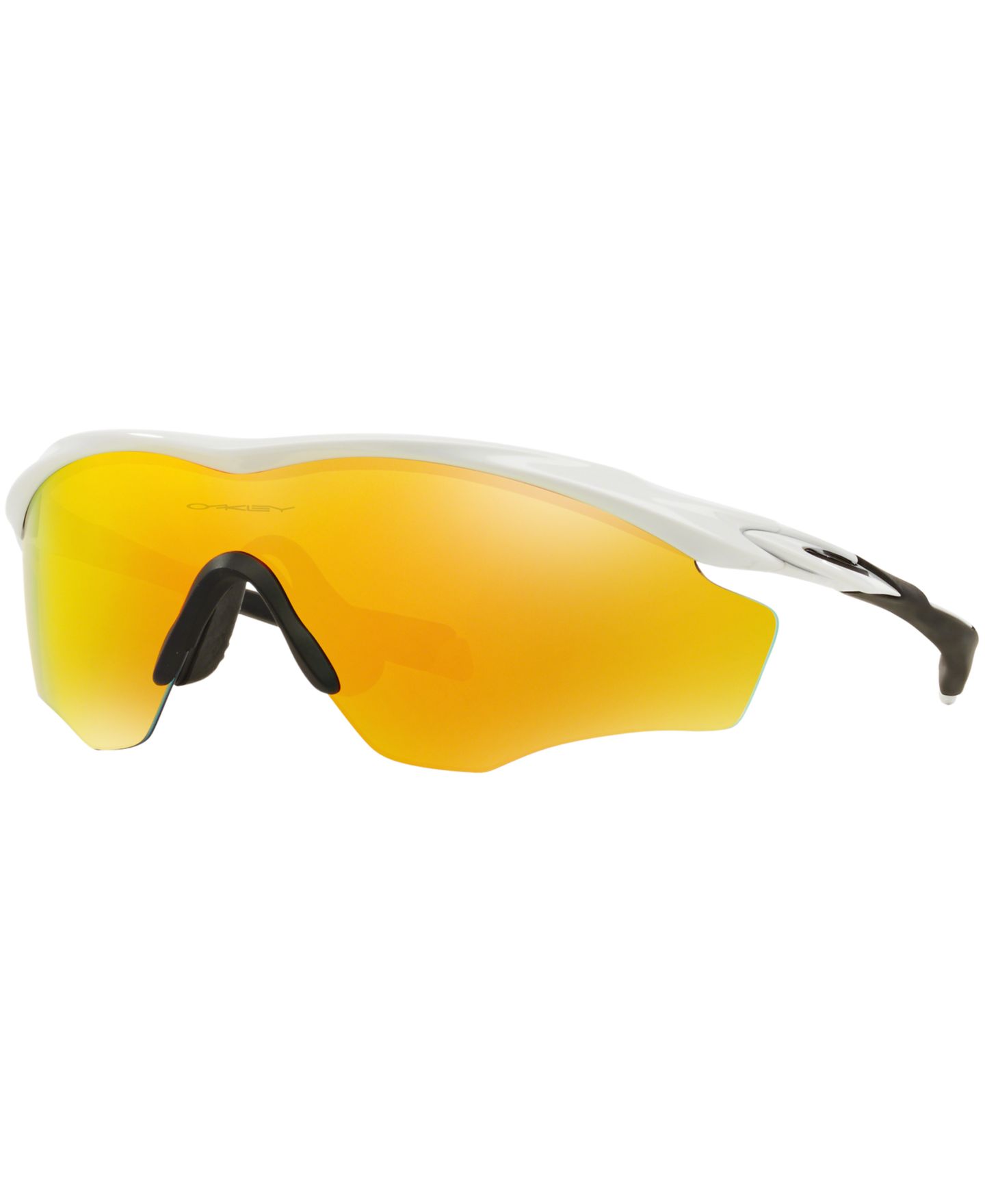Женские солнцезащитные очки Oakley OO9343 M2 Frame XL, цвет: Белый блестящий / Оранжевый — фото 1