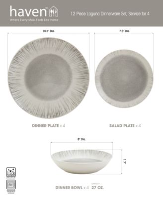Laguna 12 Pc. Dinnerware Set, Service for 4, Exclusively at Macy's