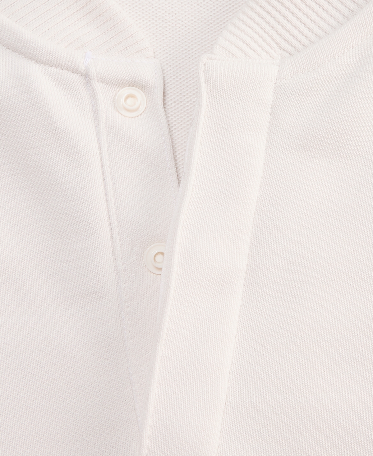 Alfani Men's Long Sleeve Quarter-snap French Terry Sweatshirt, Macy's Exclusive In White