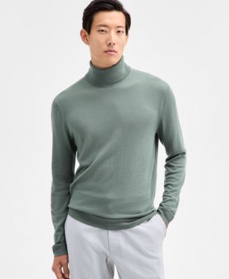 Men's Merino Wool-Blend Turtleneck Sweater, Created for Macy's