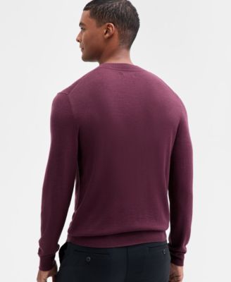Men's Long-Sleeve V-Neck Merino Sweater, Created for Macy's