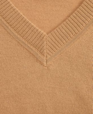 Men's Long-Sleeve V-Neck Merino Sweater, Created for Macy's
