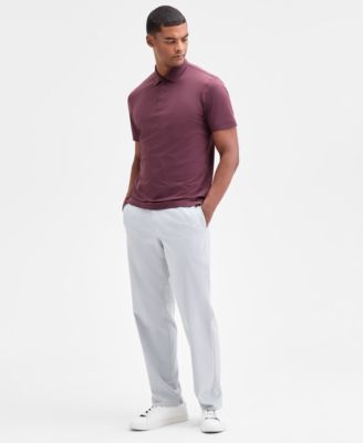 Men's Laser Cut Short Sleeve Performance Polo Shirt, Exclusively at Macy's