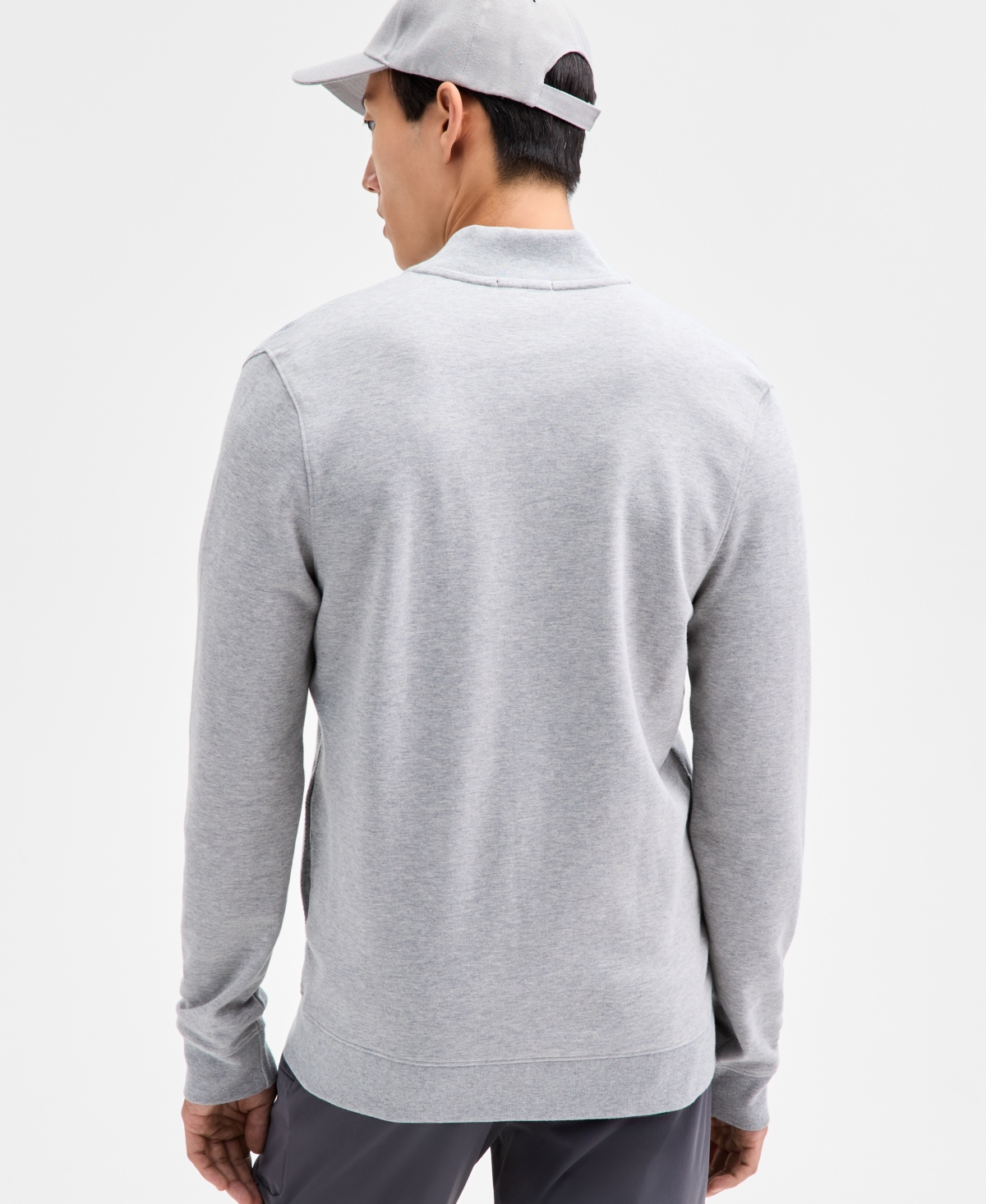 Alfani Men's Pique Knit Bomber Jacket, Created For Macy's In Gray