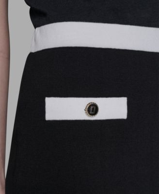 Women's Cotton Colorblocked Pencil Skirt
