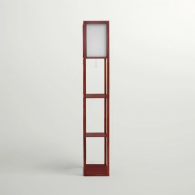 Maxwell 63" LED Shelf Column Floor Lamp with Lantern Shade