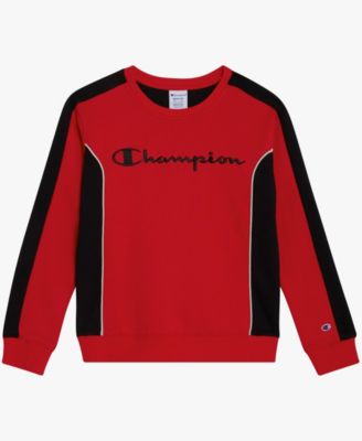 Champion - Big Boys Colorblocked Crewneck Sweatshirt