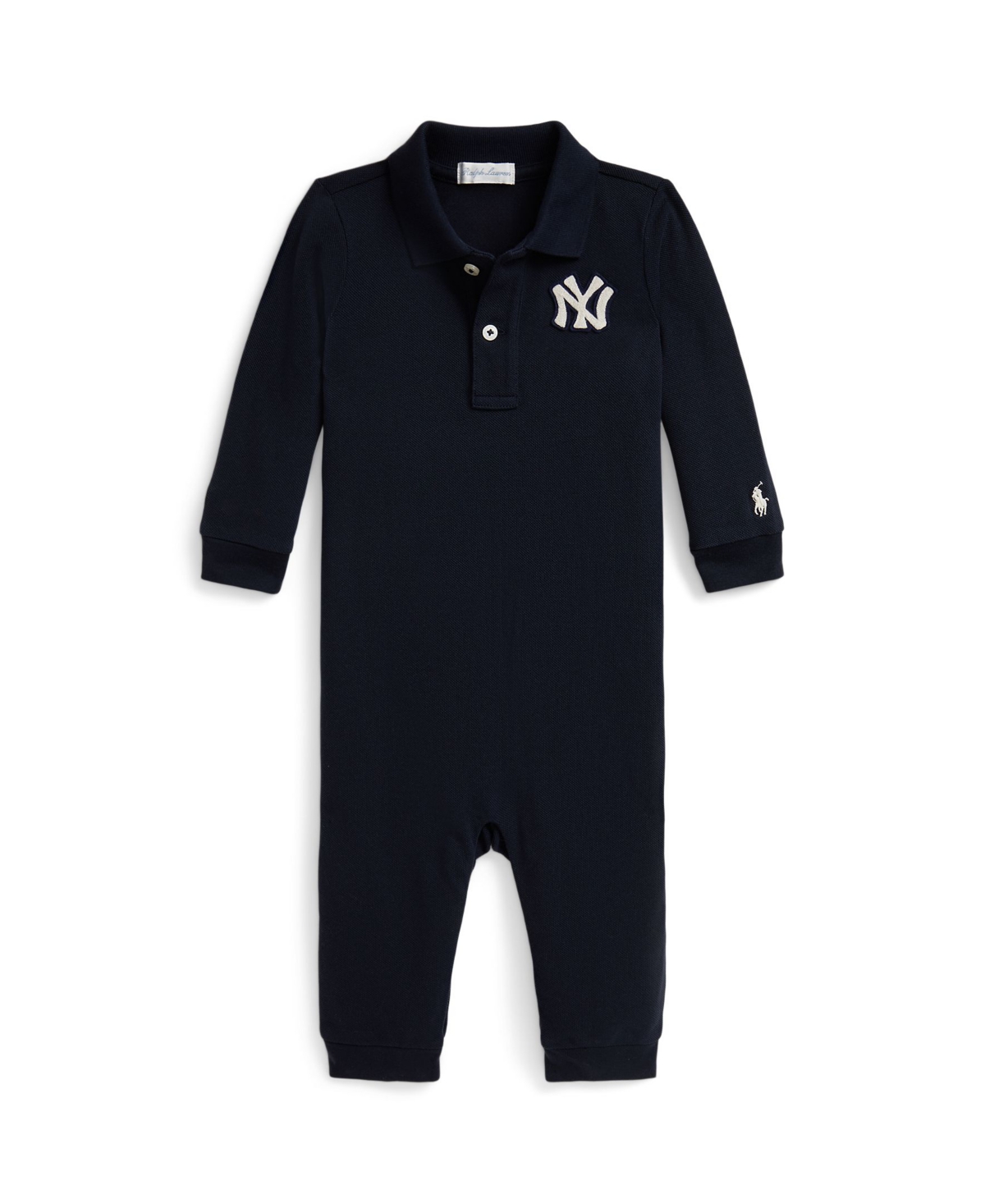 Polo Ralph Lauren Baby Boys Yankees Coverall In Black