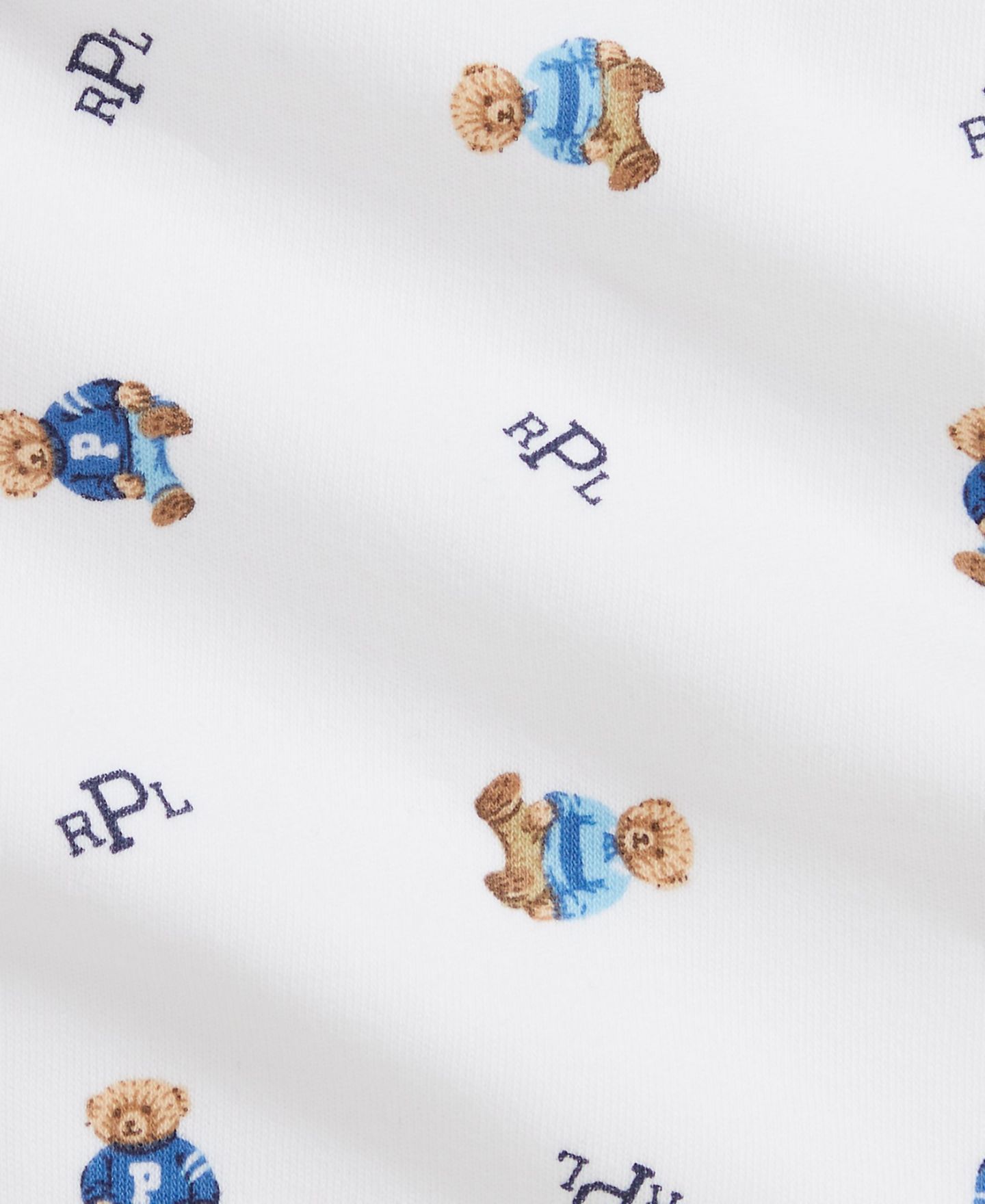Детский хлопковый подарочный набор Polo Ralph Lauren Polo Bear, 3 предмета, цвет: Белый синий разноцветный — фото 4