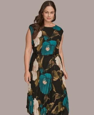 Plus Size Chiffon Midi Dress