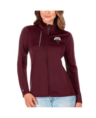 Antigua - Women's Maroon/Graphite Montana Grizzlies Generation Full-Zip Jacket