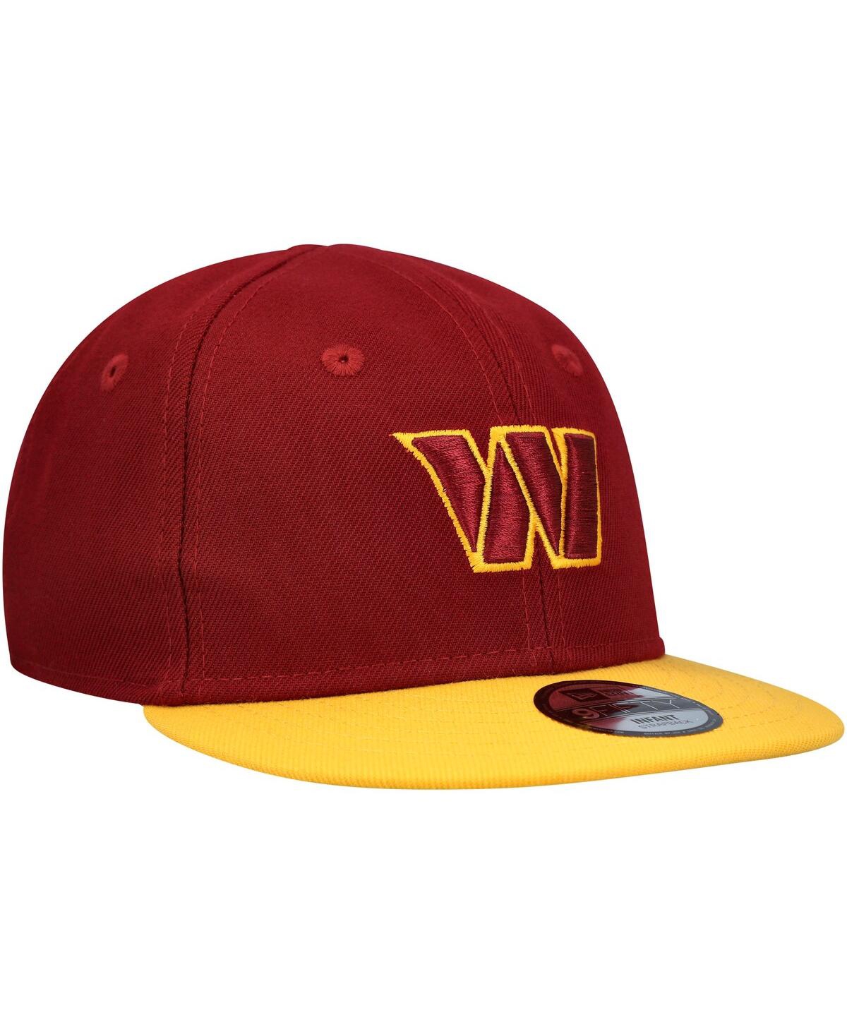 New Era Baby Boys And Girls Burgundy/gold Washington Commanders My 1st 9fifty Adjustable Hat In Brown