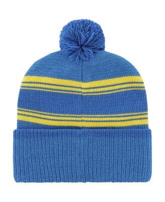 Men's Royal Los Angeles Rams Fadeout Cuffed Knit with Pom Hat