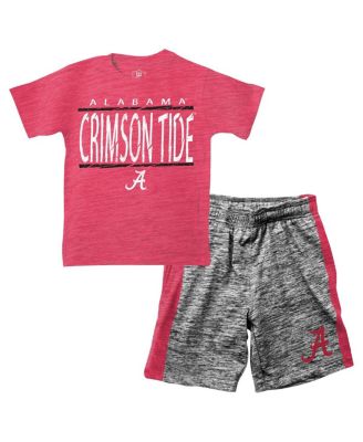 Wes & Willy - Toddler Crimson Alabama Crimson Tide/Charcoal T-shirt and Shorts Set