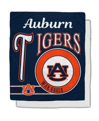 COMPLEX - Auburn Tigers 50" x 60" Retro Emblem Flannel Fleece Sherpa Blanket