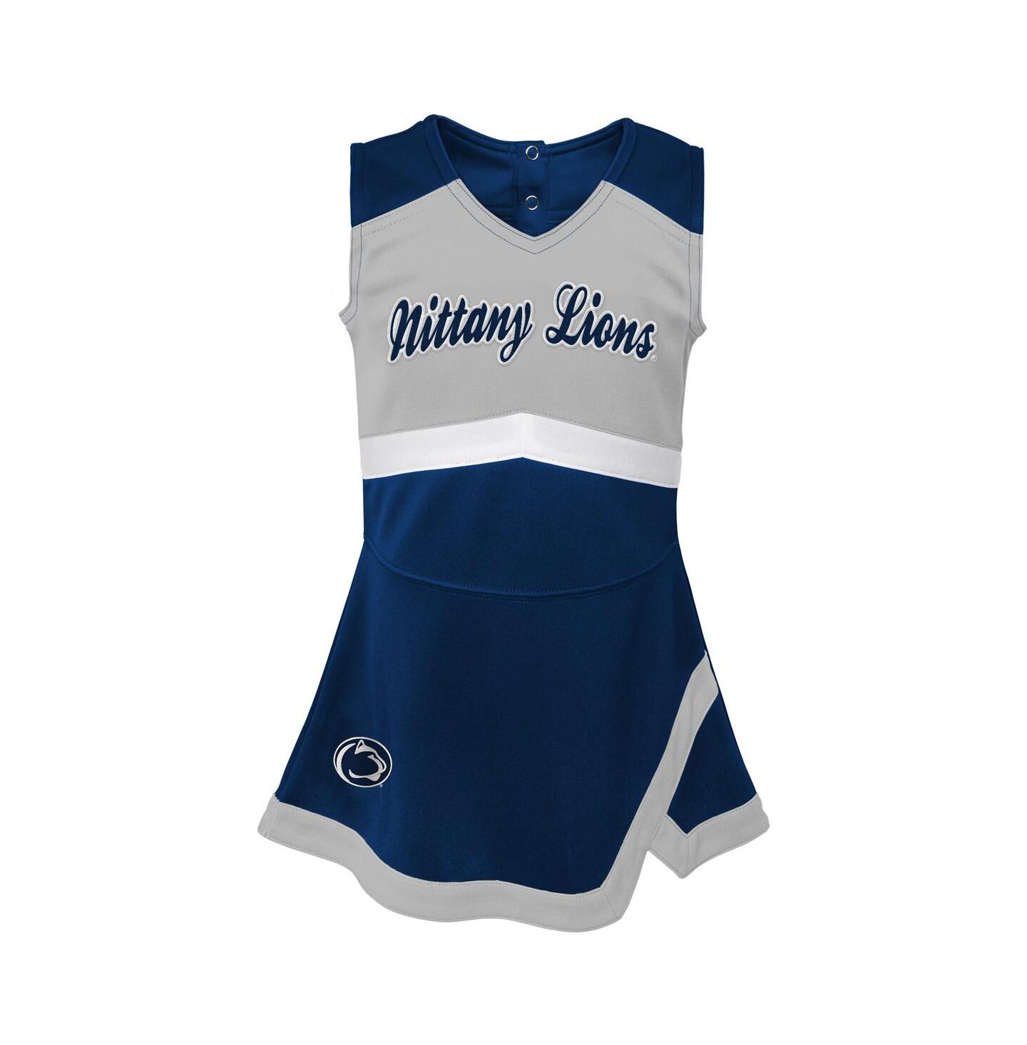 Платье Outerstuff Navy Penn State Nittany Lions Cheer Captain Jumper Dress для девочек — фото 2