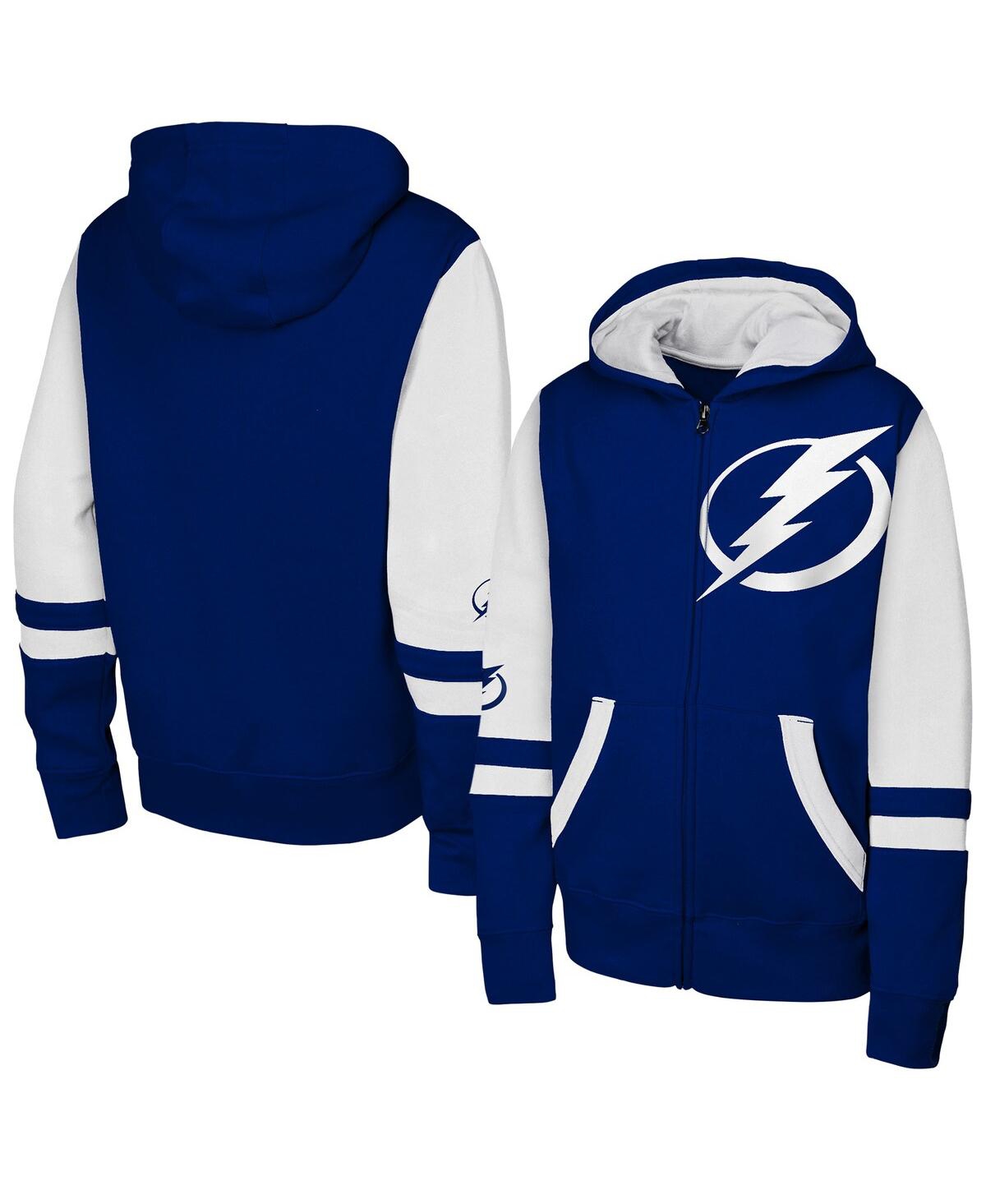 Outerstuff Big Boys and Girls Blue Tampa Bay Lightning Face Off Full-Zip Hoodie