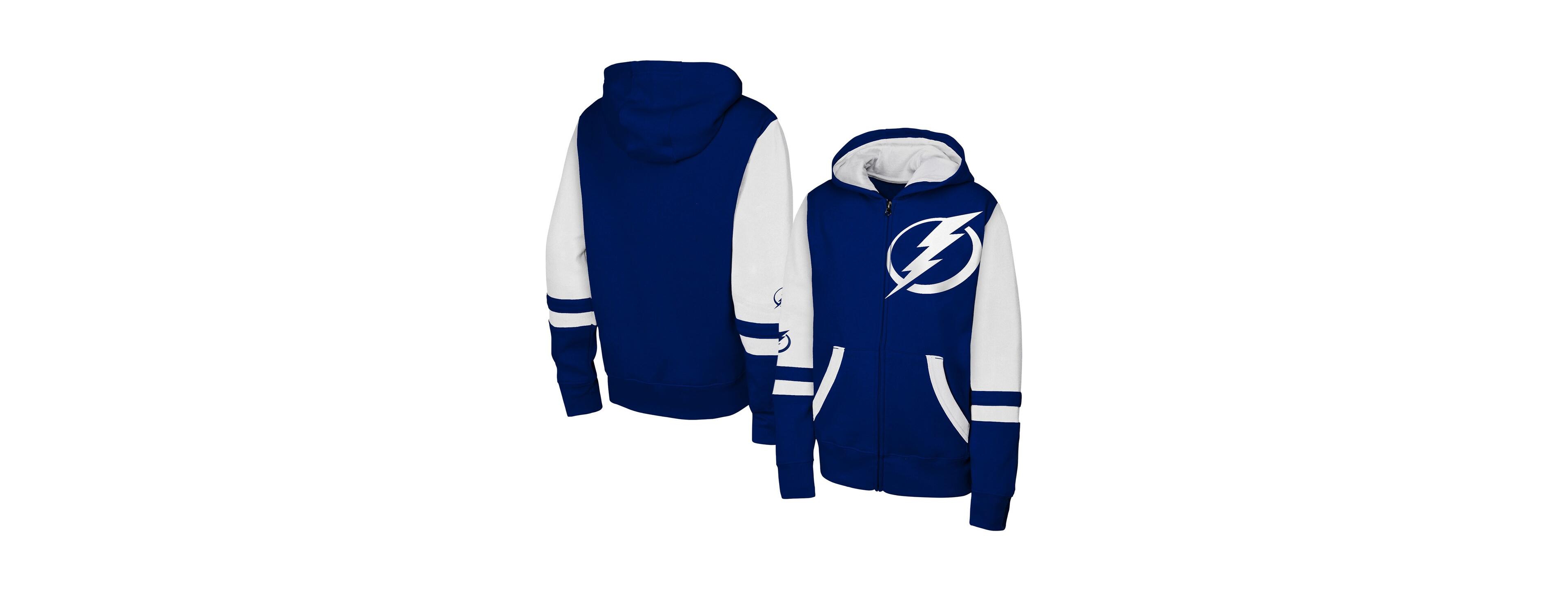 Outerstuff Big Boys and Girls Blue Tampa Bay Lightning Face Off Full-Zip Hoodie