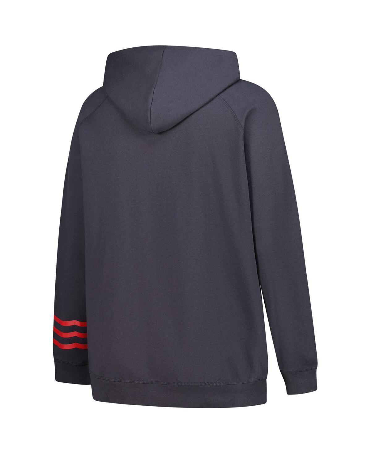Fanatics Women's Charcoal Washington Capitals Plus Size Lightweight Fleece Raglan Pullover Hoodie In Gray