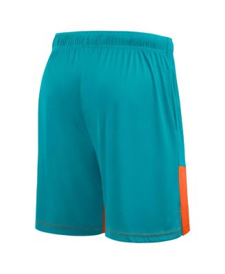 Men's Aqua/Orange Miami Dolphins Big Tall Best of the Best Performance Shorts