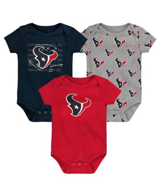 Outerstuff - Baby Boys and Girls Houston Texans Team Bodysuit Set, 3-Pack