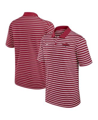 Nike - Men's Cardinal Arkansas Razorbacks Victory Stripe Performance Polo Shirt